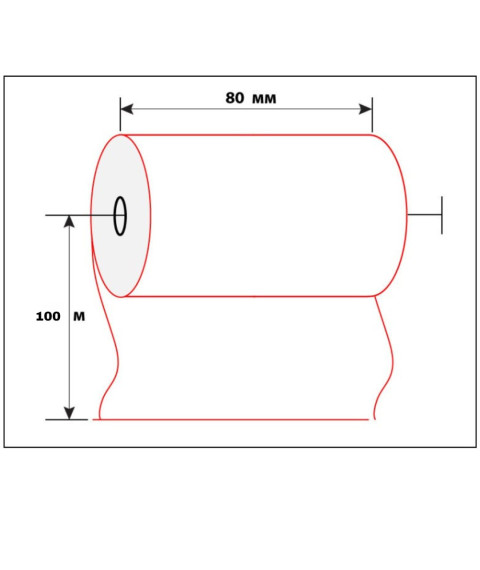 Role termo pentru ATM 80mm x 100m, 55gr/m2